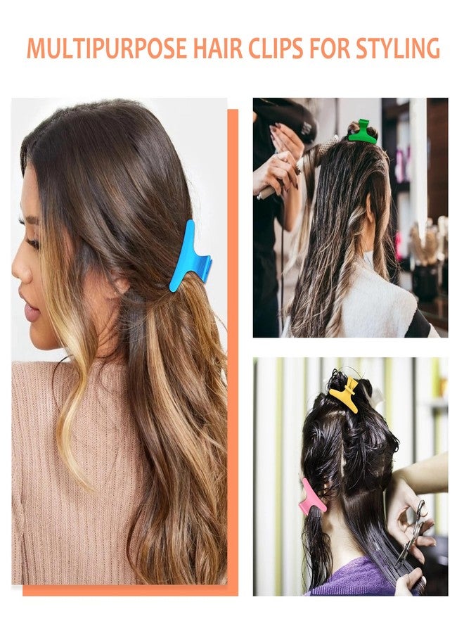Ondder 12 Pack Butterfly Hair Clips for Styling Sectioning Pro Salon Butterfly Plastic Claw Clips Hair Styling Clip Barber Clips for Cutting, Coloring Hair, Hair Accessories for Women Girls - Image 4